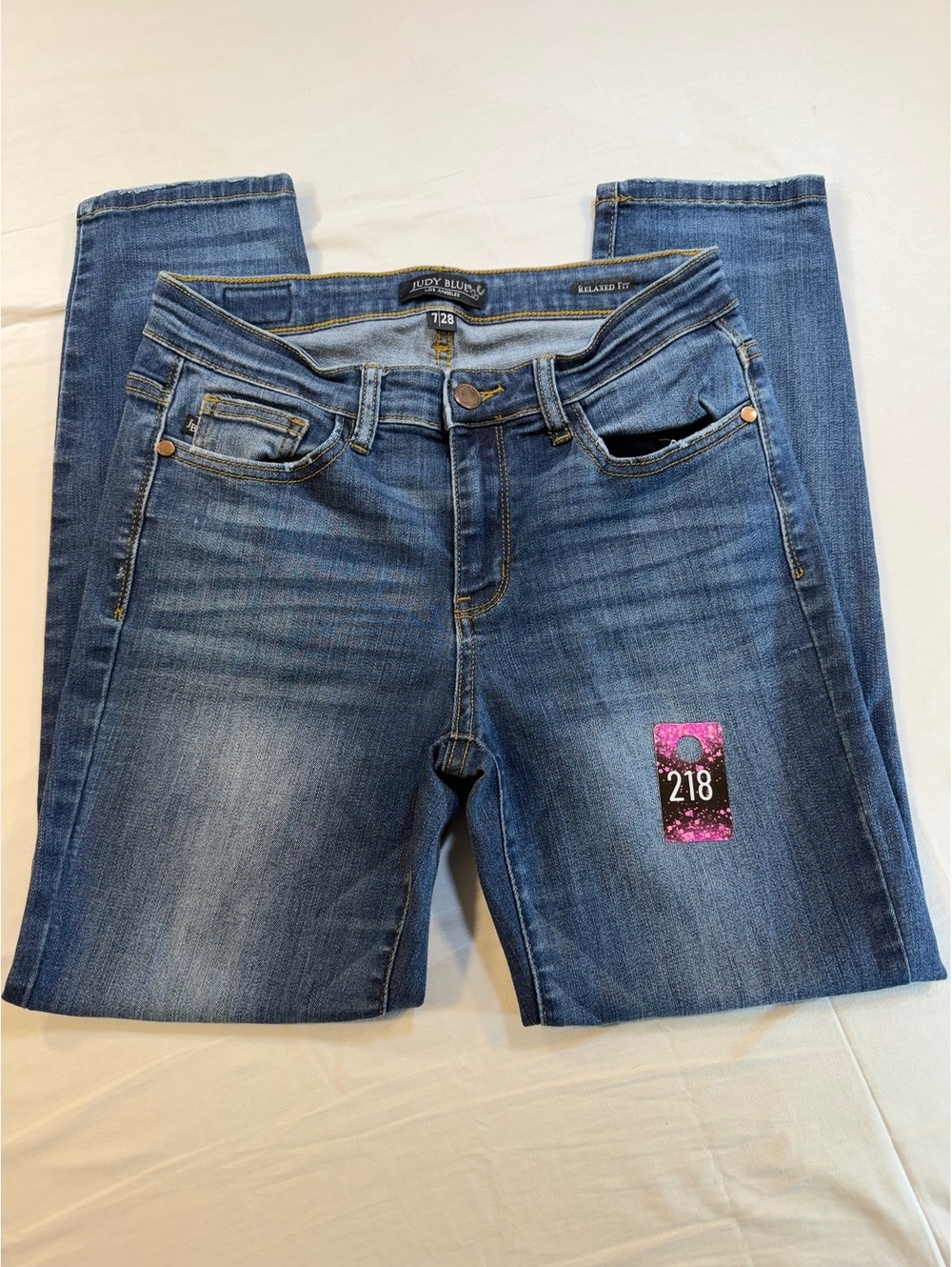 Judy Blue Women's Relaxed Fit Blue Denim Jeans Size 7/28